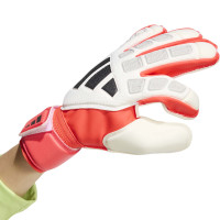 adidas Predator Match Fingersave Gants de Gardien de But Enfants Blanc Rouge Noir