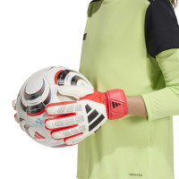 adidas Predator Match Fingersave Gants de Gardien de But Enfants Blanc Rouge Noir