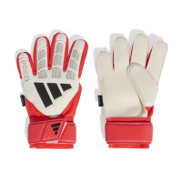 adidas Predator Match Fingersave Gants de Gardien de But Enfants Blanc Rouge Noir