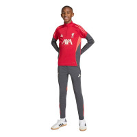 adidas Liverpool Trainingspak 1/4-Zip 2025-2026 Kids Rood Grijs Zilver