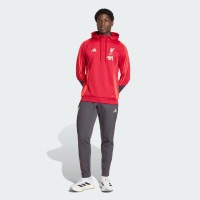 adidas Liverpool Track Sweat à Capuche 1/4-Zip 2025-2026 Rouge Gris Argenté