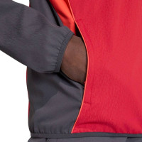 adidas Liverpool Presentatie Trainingspak Full-Zip 2025-2026 Rood Grijs Zilver