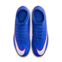Nike Mercurial Superfly 10 Club Gazon Naturel Gazon Artificiel Chaussures de Foot (MG) Bleu Blanc Rose Vif