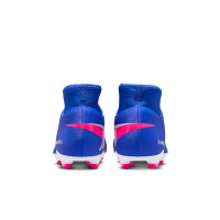Nike Mercurial Superfly 10 Club Gazon Naturel Gazon Artificiel Chaussures de Foot (MG) Bleu Blanc Rose Vif