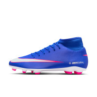 Nike Mercurial Superfly 10 Club Gazon Naturel Gazon Artificiel Chaussures de Foot (MG) Bleu Blanc Rose Vif