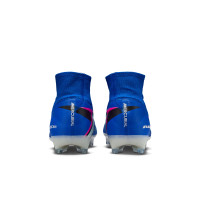 Nike Zoom Mercurial Superfly 10 Elite Gazon Artificiel Chaussures de Foot (AG) Bleu Blanc Rose Vif