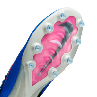 Nike Zoom Mercurial Superfly 10 Elite Gazon Artificiel Chaussures de Foot (AG) Bleu Blanc Rose Vif