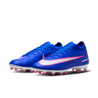Nike Zoom Mercurial Vapor 16 Pro Gazon Artificiel Chaussures de Foot (AG) Bleu Blanc Rose