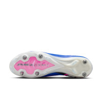 Nike Zoom Mercurial Vapor 16 Elite Crampons Vissés Chaussures de Foot (SG) Pro Player Bleu Blanc Rose Vif