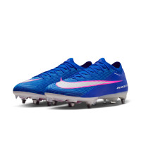 Nike Zoom Mercurial Vapor 16 Elite Crampons Vissés Chaussures de Foot (SG) Pro Player Bleu Blanc Rose Vif