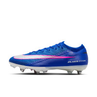 Nike Zoom Mercurial Vapor 16 Elite Crampons Vissés Chaussures de Foot (SG) Pro Player Bleu Blanc Rose Vif