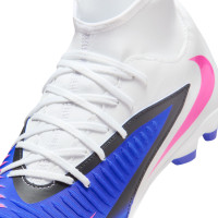 Nike Phantom 6 High Club Gras / Kunstgras Voetbalschoenen (MG) Blauw Wit Felroze