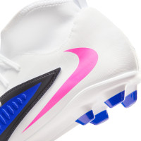 Nike Phantom 6 High Club Gras / Kunstgras Voetbalschoenen (MG) Blauw Wit Felroze