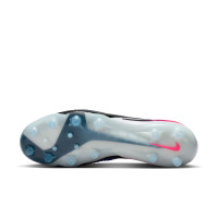 Nike Phantom 6 Low Elite Gazon Artificiel Chaussures de Foot (FG) Bleu Blanc Rose Vif