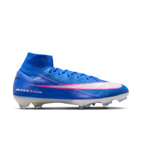 Nike Zoom Mercurial Superfly 10 Elite Gras Voetbalschoenen (FG) Blauw Wit Felroze