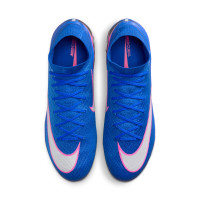 Nike Zoom Mercurial Superfly 10 Elite Gras Voetbalschoenen (FG) Blauw Wit Felroze