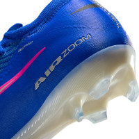 Nike Zoom Mercurial Vapor 16 Elite Gazon Naturel Chaussures de Foot (FG) Bleu Blanc Rose Vif