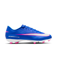 Nike Zoom Mercurial Vapor 16 Academy Gazon Naturel Artificiel Chaussures de Foot (MG) Bleu Blanc Rose Vif