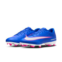 Nike Zoom Mercurial Vapor 16 Academy Gazon Naturel Artificiel Chaussures de Foot (MG) Bleu Blanc Rose Vif