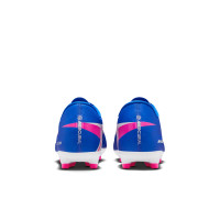 Nike Zoom Mercurial Vapor 16 Academy Gazon Naturel Artificiel Chaussures de Foot (MG) Bleu Blanc Rose Vif