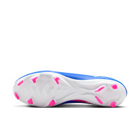 Nike Zoom Mercurial Vapor 16 Academy Gazon Naturel Artificiel Chaussures de Foot (MG) Bleu Blanc Rose Vif