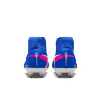 Nike Zoom Mercurial Superfly 10 Academy Crampons Vissés Chaussures de Foot (SG) Bleu Blanc Rose Vif