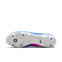 Nike Zoom Mercurial Superfly 10 Academy Crampons Vissés Chaussures de Foot (SG) Bleu Blanc Rose Vif