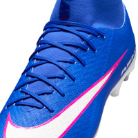 Nike Zoom Mercurial Superfly 10 Academy Crampons Vissés Chaussures de Foot (SG) Bleu Blanc Rose Vif