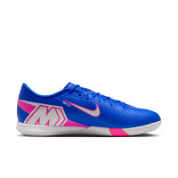 Nike Zoom Mercurial Vapor 16 Academy Chaussures de Foot en Salle (IN) Bleu Blanc Rose Vif