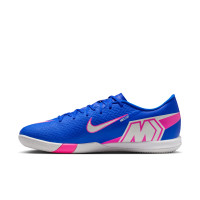 Nike Zoom Mercurial Vapor 16 Academy Chaussures de Foot en Salle (IN) Bleu Blanc Rose Vif