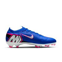 Nike Zoom Mercurial Vapor 16 Pro Gazon Naturel Chaussures de Foot (FG) Bleu Blanc Rose