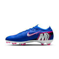 Nike Zoom Mercurial Vapor 16 Pro Gazon Naturel Chaussures de Foot (FG) Bleu Blanc Rose