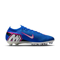 Nike Zoom Mercurial Vapor 16 Elite Gazon Artificiel Chaussures de Foot (AG) Bleu Blanc Rose Vif