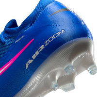 Nike Zoom Mercurial Vapor 16 Elite Gazon Artificiel Chaussures de Foot (AG) Bleu Blanc Rose Vif