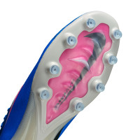 Nike Zoom Mercurial Vapor 16 Elite Gazon Artificiel Chaussures de Foot (AG) Bleu Blanc Rose Vif