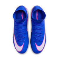 Nike Zoom Mercurial Superfly 10 Pro Gras Voetbalschoenen (FG) Blauw Wit Felroze