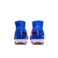Nike Zoom Mercurial Superfly 10 Pro Gras Voetbalschoenen (FG) Blauw Wit Felroze