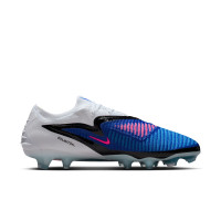 Nike Phantom 6 Low Elite Gras Voetbalschoenen (FG) Blauw Wit Felroze