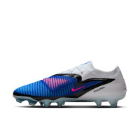 Nike Phantom 6 Low Elite Gras Voetbalschoenen (FG) Blauw Wit Felroze