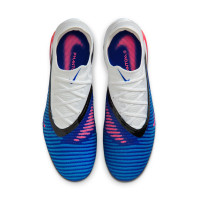 Nike Phantom 6 Low Elite Gras Voetbalschoenen (FG) Blauw Wit Felroze