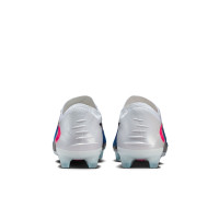 Nike Phantom 6 Low Elite Gras Voetbalschoenen (FG) Blauw Wit Felroze