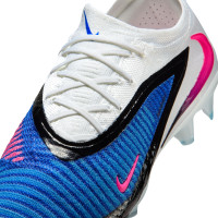Nike Phantom 6 Low Elite Gras Voetbalschoenen (FG) Blauw Wit Felroze
