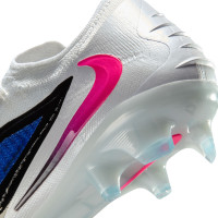 Nike Phantom 6 Low Elite Gras Voetbalschoenen (FG) Blauw Wit Felroze