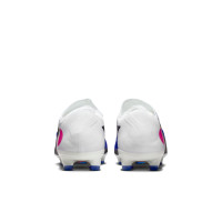 Nike Phantom 6 Low Pro Gazon Naturel Chaussures de Foot (FG) Bleu Blanc Rose Vif
