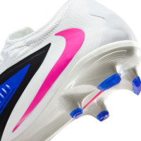 Nike Phantom 6 Low Pro Gazon Naturel Chaussures de Foot (FG) Bleu Blanc Rose Vif