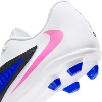 Nike Phantom 6 Low Club Gazon Naturel Artificiel Chaussures de Foot (MG) Bleu Blanc Rose Vif