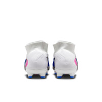 Nike Phantom 6 High Pro Gras Voetbalschoenen (FG) Blauw Wit Felroze