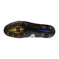 Mizuno Alpha III Japan Gazon Naturel Chaussures de Foot (FG) Noir Bleu Rouge Doré