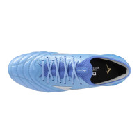 Mizuno Morelia Neo IV Beta Japan Gras Voetbalschoenen (FG) Blauw Grijs Goud