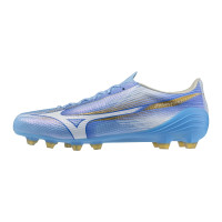 Mizuno Alpha III Japan Gras Voetbalschoenen (FG) Blauw Wit Goud